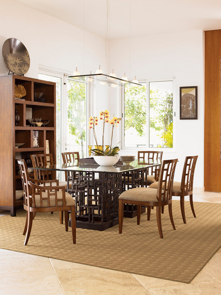 South Sea Dining Table With 84 X 48" Glass Top