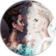 Evil And Good Women Face To Face, Art Portrait Round Wall Art, 11"