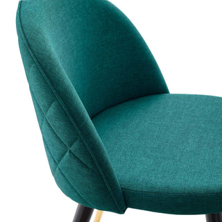 Cordial Upholstered Fabric Dining Chairs - Set of 2-Teal