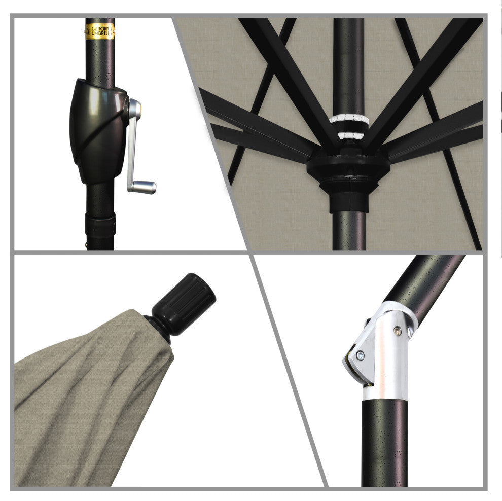 9' Aluminum Umbrella Push Tilt, Spectrum Dove