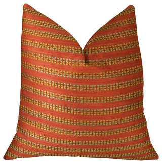Carmine Red Handmade Luxury Pillow, 20"x26" Standard