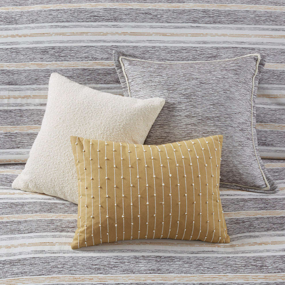 Madison Park Signature Oversized Jacquard Striped Comforter Set