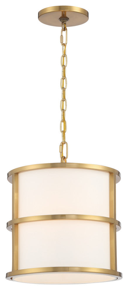 Brian Patrick Flynn for Crystorama Hulton 3 Light Luxe Gold Pendant