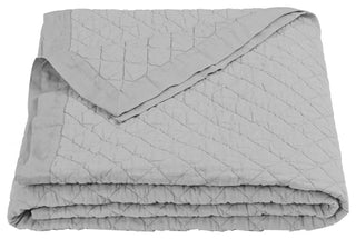 Linen Cotton Diamond Quilt, King, Gray, 1 Piece