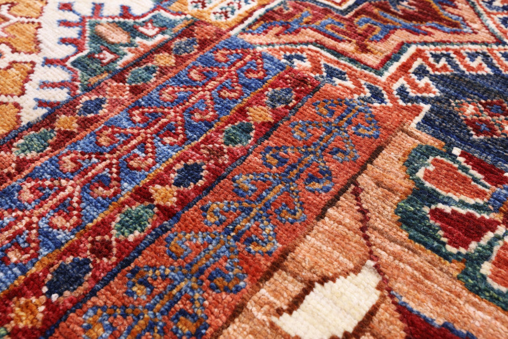 2' 1" X 5' 11" Runner Hand-Knotted Super Kazak Rug - Q12801