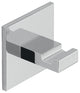 Adhesive Mounted Square Polished Chrome Aluminum Hook