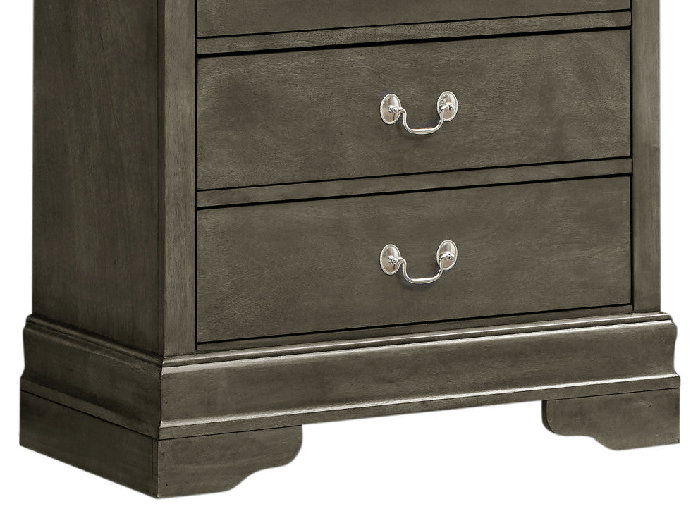 Louis Phillipe Gray 4 Drawer Chest of Drawers, 31, L. X 16, W. X 41, H.
