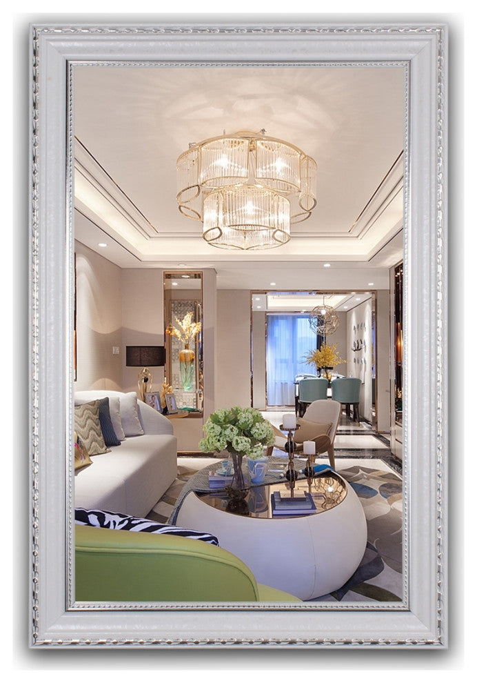 CHLOE Reflection CH8M022WS35-VRT White Rectangle Framed Wall Mirror