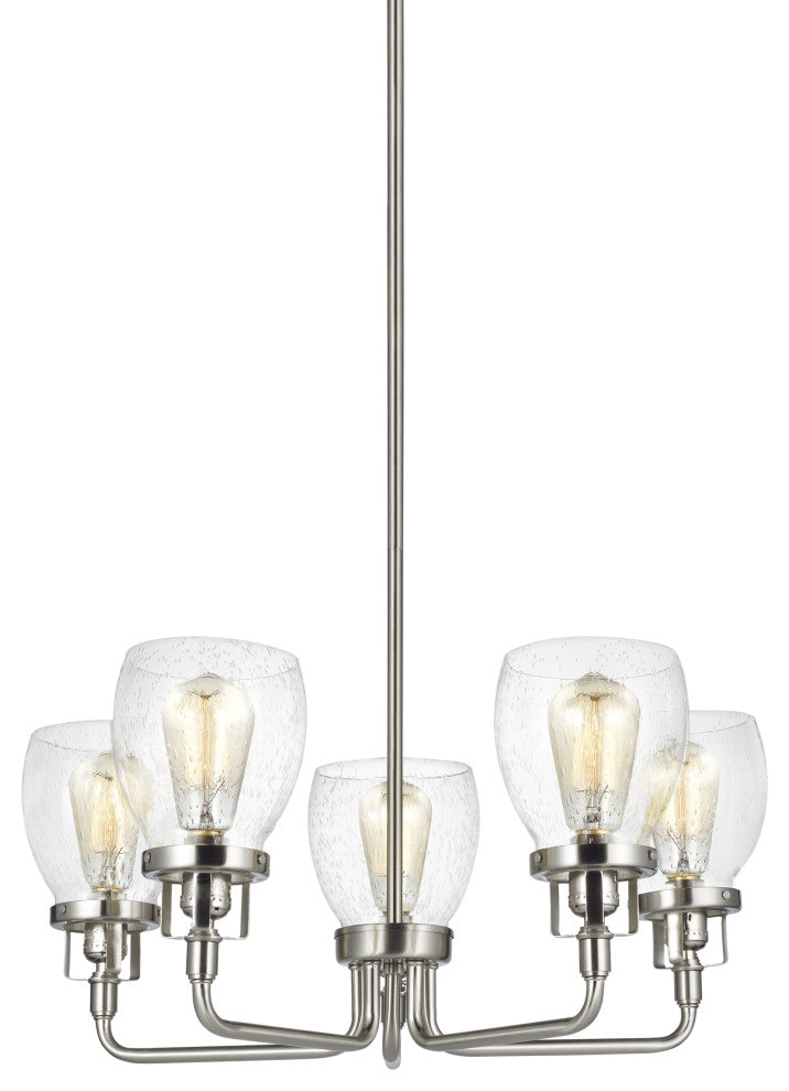 Belton 5-Light Up Chandelier, Brushed Nickel