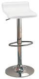 Black 29" Adjustable Height Metal Bar Stools, Set of 2, White