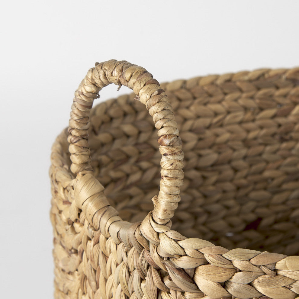 Set of Three Braided Wicker Storage Baskets