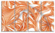 Brown Winter Fractal Pattern, Abstract Art on Canvas, 48"x28", 4 Panels