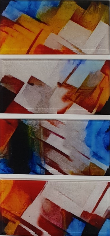 3"x12" Upscale Designs Custom Glass Wall Tile, Set of 32