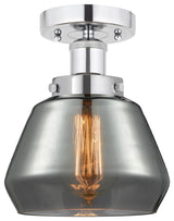 Fulton 1-Light 6.5" Semi-Flush Mount Polished Chrome