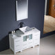Torino 48" White Modern Bathroom Vanity With 2 Side Cabinets, FFT1044CH