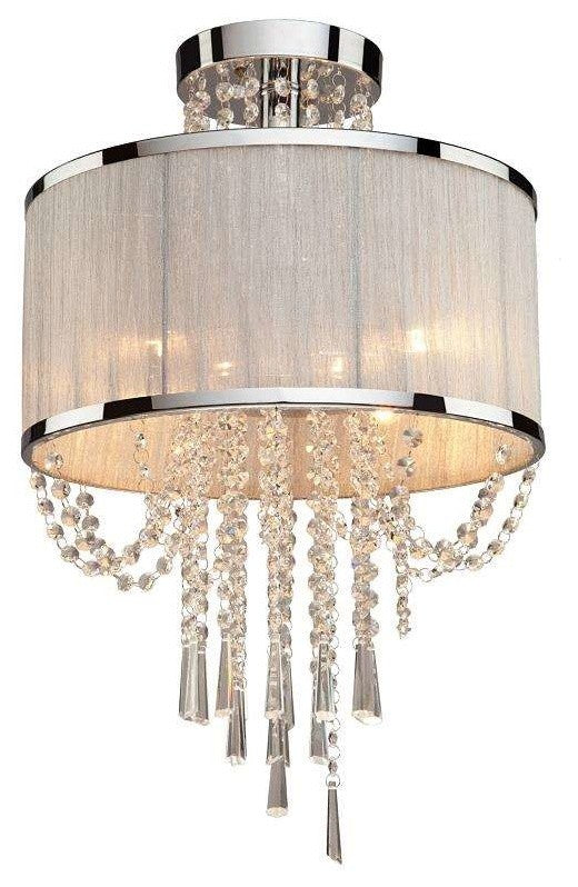 Artcraft AC10384 Four Light Semi Flush Mount Valenzia Chrome