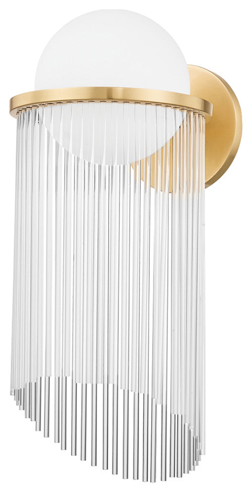 Celestial 1 Light Wall Sconce Aged Brass