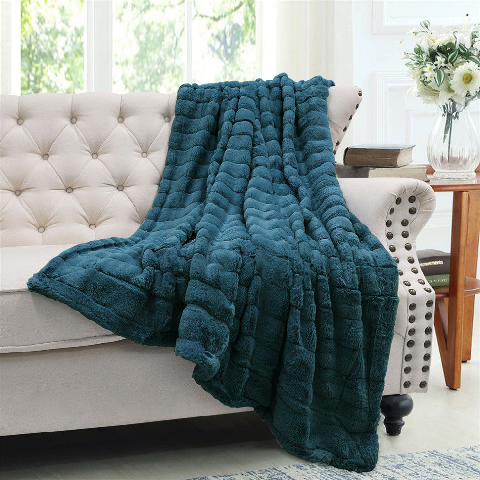 Super Mink Faux Fur Throw Blanket, Dragonfly, 50"x60"
