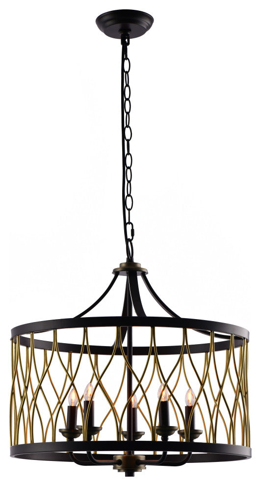 Lazzur Selune 5 Light 21" Matte Oil Rubbed Bronze Pendant