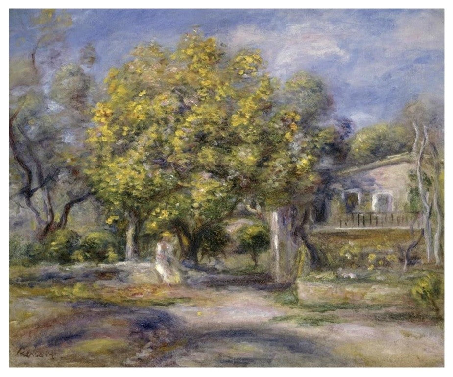 "Houses at Cagnes" Digital Paper Print by Pierre-Auguste Renoir, 18"x15"