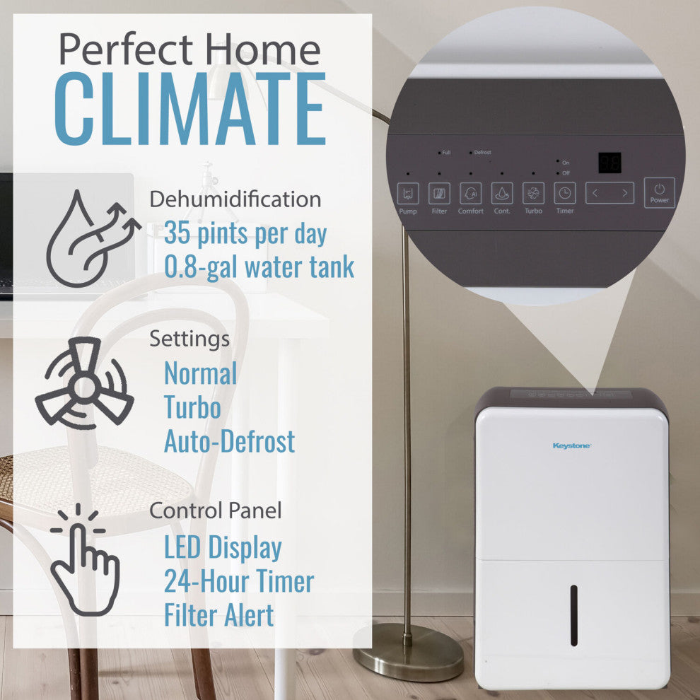35 Pint Dehumidifier With Electronic Controls