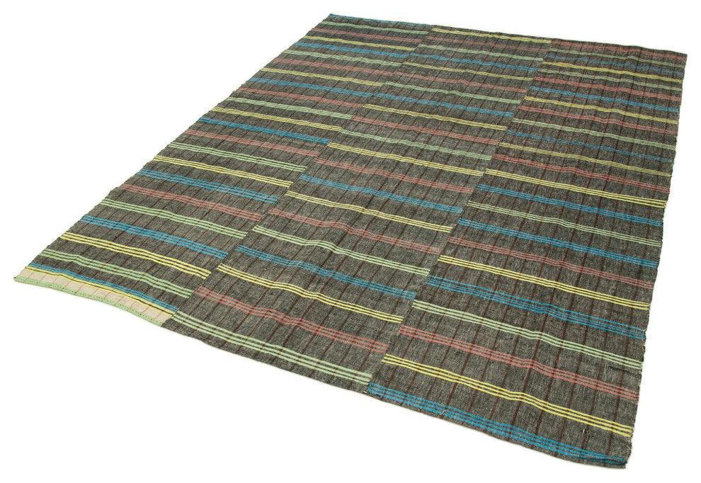 Rug N Carpet - Handmade Oriental 6' 1'' x 7' 9'' Contemporary Wool Kilim Rug