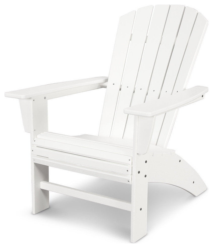Nautical Curveback Adirondack Chair, White