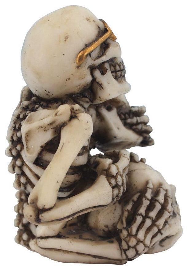 Design Toscano Hear See Speak No Evil Skeleton Pen Holder
