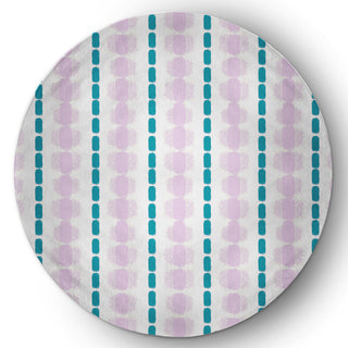 Watercolor Stripe Spring Chenille Rug, Purple-Blue, 5' Round