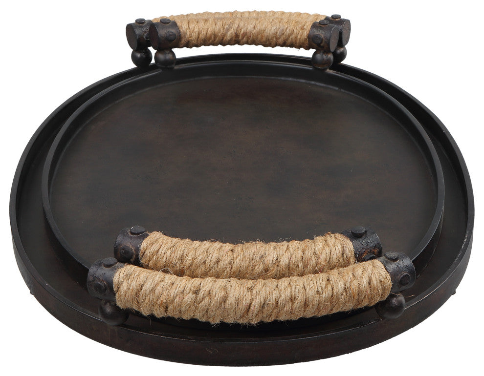 Uttermost Viggo Bronze Trays, 2-Piece Set