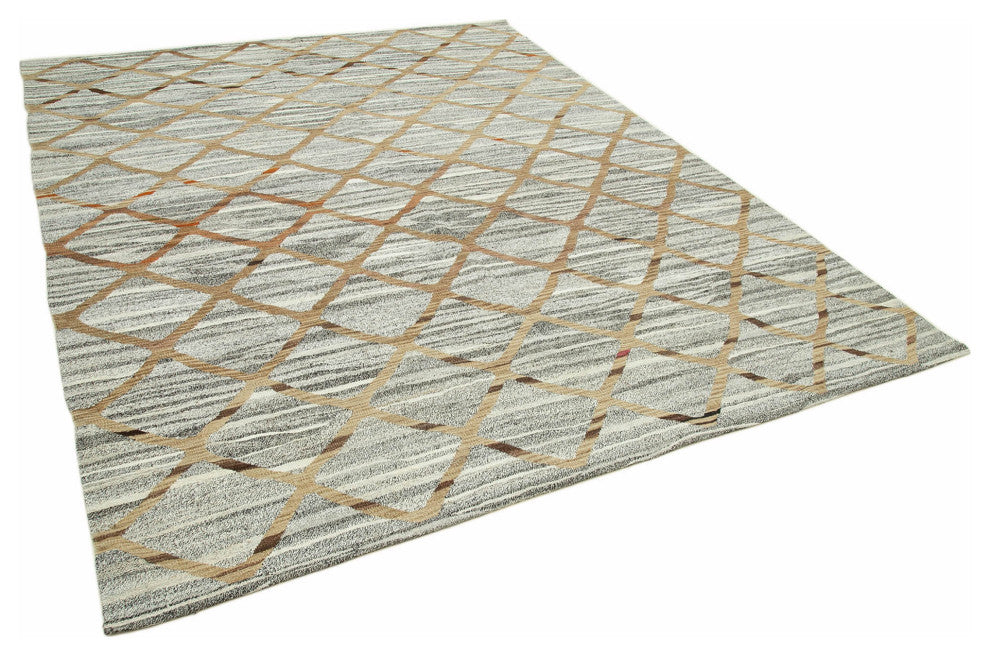Rug N Carpet - Handwoven Turkish 8' 2'' x 10' 1'' Flatweave Wool Kilim Rug