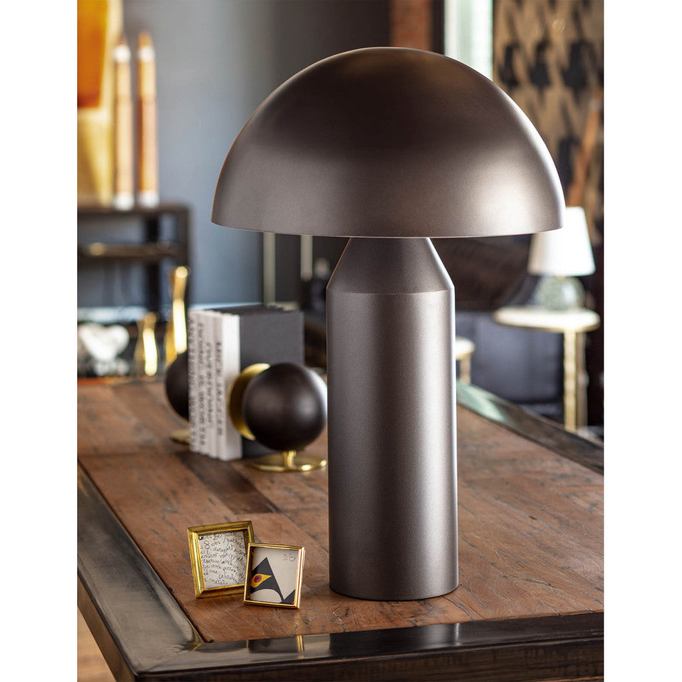 Apollo Table Lamp, Blackened Iron