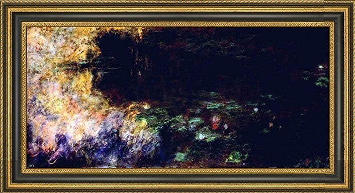 Claude Oscar Monet Reflections of Clouds on the WaterLily Pond Print, 15"x30"