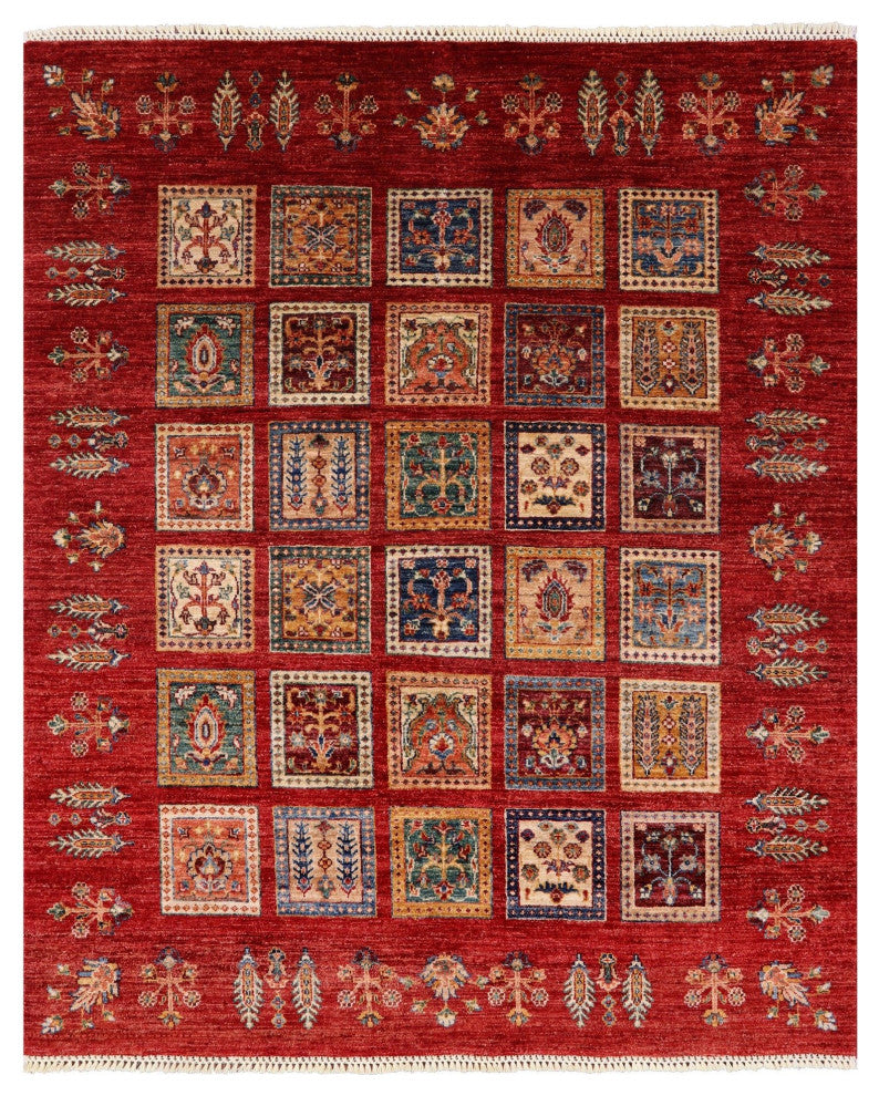 Hand-Knotted Tribal Persian Gabbeh Rug 5' 1" X 6' 1" Q4943