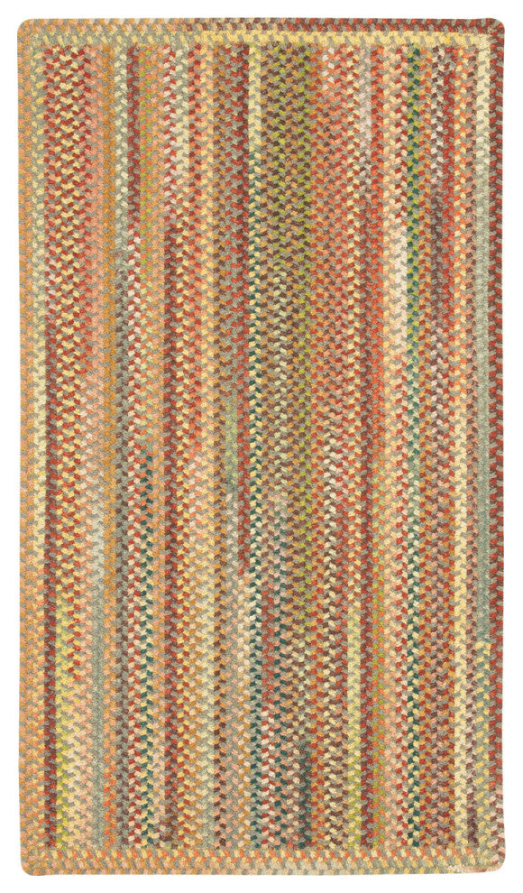 Capel Eaton Grey 0442_300 Braided Rugs - 8' X 11' Concentric Rectangle