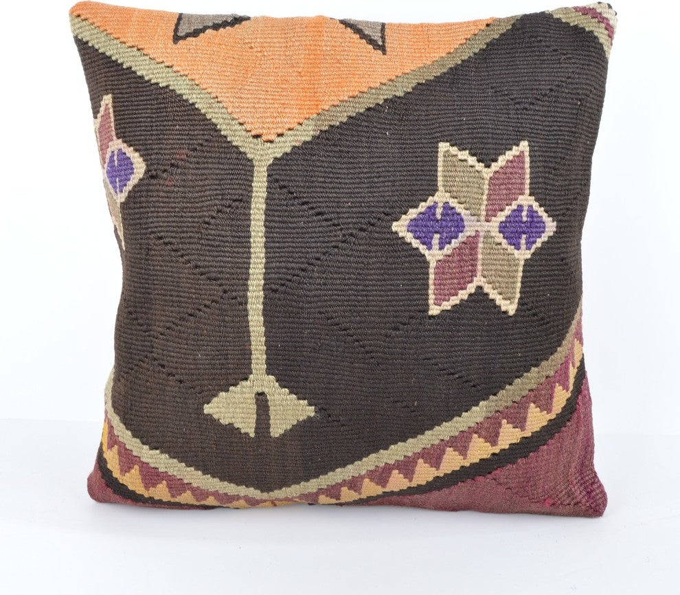 Geometric Hand Woven Turkish Kilim Pllow Cover