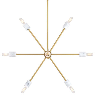 Designers Fountain D304C-8CH Star Dust 8 Light 28"W Sputnik - Brushed Gold