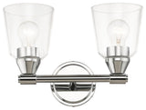 Catania 2-Light Polished Chrome Vanity Sconce