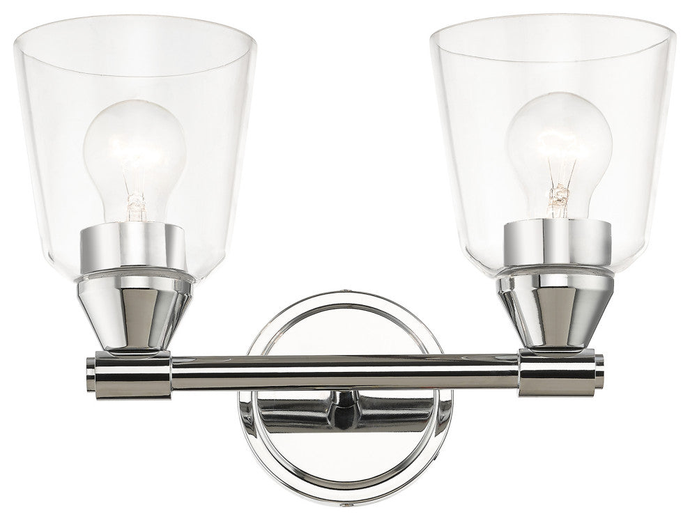 Catania 2-Light Polished Chrome Vanity Sconce