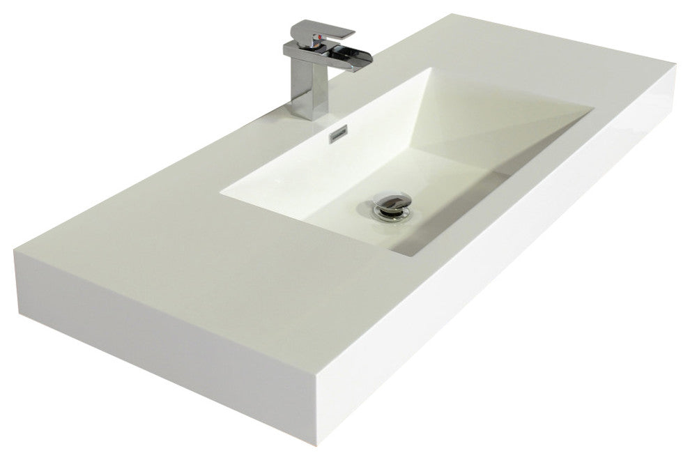 Ripley 47" Single Modern Bathroom Vanity, Light Oak, Without Mirror
