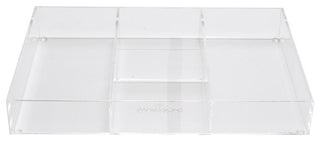 Alexa Acrylic Organizer Singles, Makeup Organizer, 4 Compartments, Wide
