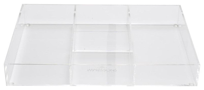 Alexa Acrylic Organizer Singles, Makeup Organizer, 4 Compartments, Wide