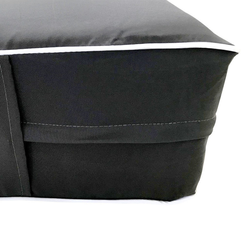 S6 Twin-XL Contrast Trim Mattress Bolster Pillow Outdoor Slip Cover ONLY AD003