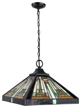 Innes Tiffany 1-Light Mission Ceiling Pendant 12" Shade