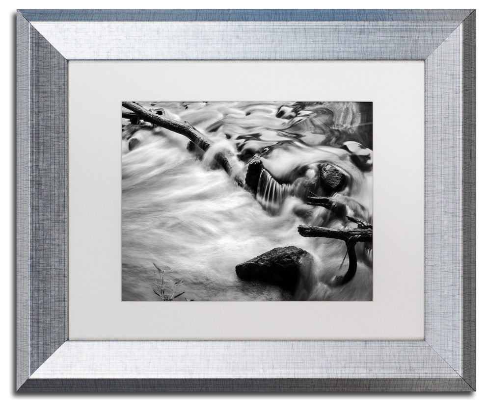 Jason Shaffer 'Black River' Matted Framed Art, Silver Frame, White Mat, 14x11