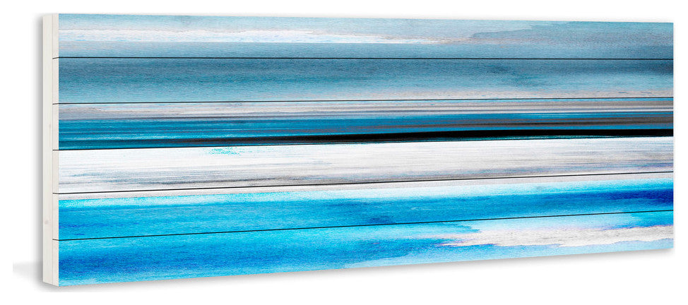 "Pikakari" Print on White Wood, 45"x15"