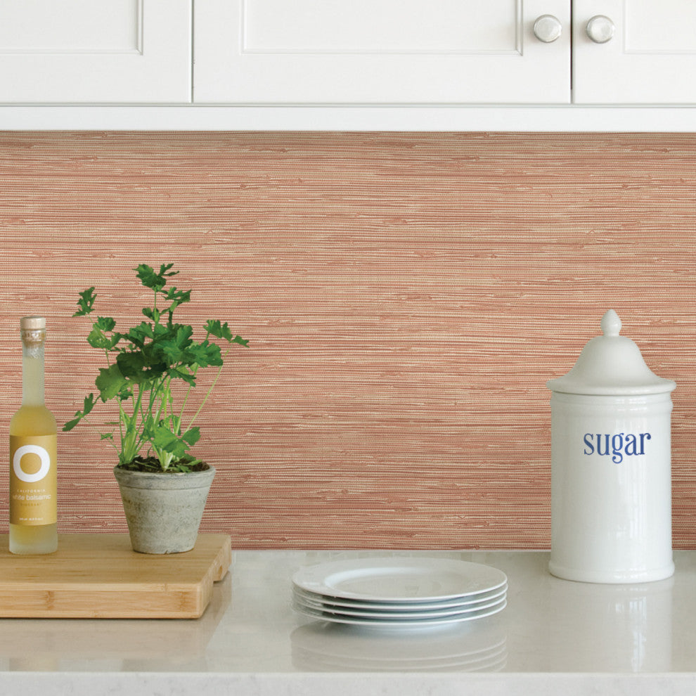 Tibetan Grasscloth Spice Peel and Stick Wallpaper Bolt
