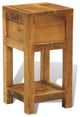 vidaXL Nightstand with 1 Drawer Solid Mango Wood