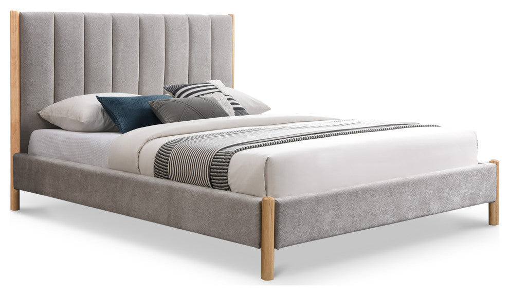 Kona Upholstered Bed, Gray, King