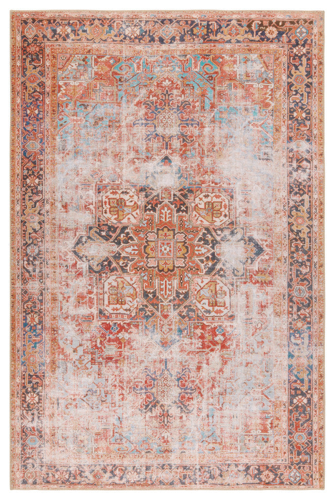 Vibe by Jaipur Living Matias Medallion Rust/Navy Runner Rug 3'X8'